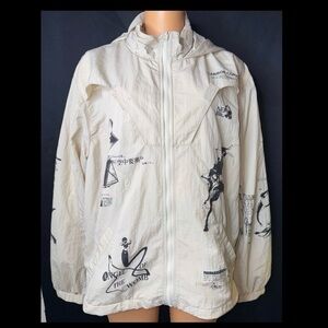 CHANEL Cream Mesh-Lined Zip Jacket